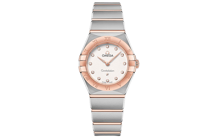 OMEGA Constellation Collection Zodiac Watch Quartz Movement 30m Waterproof Women's Watch 25mm Silver Dial