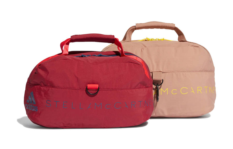 Adidas Adidas Recycled Nylon Handbag Travel Bag Regular Women's Preppy Burgundy/Mysterious Blue/Camel/Yellow