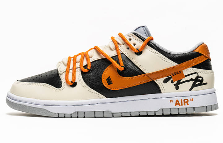 Nike Nike Dunk Skateboard Shoes Men's Black Beige Orange