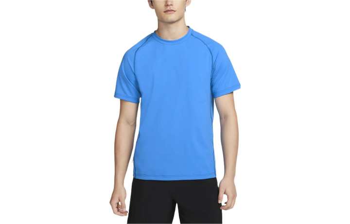 Nike Nike T Shirts Men's Blue Crew Neck Moderate Straight Fit