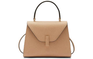Valextra Iside Calfskin Shoulder Bag, Crossbody Bag, Handbag Mini Women's Beige