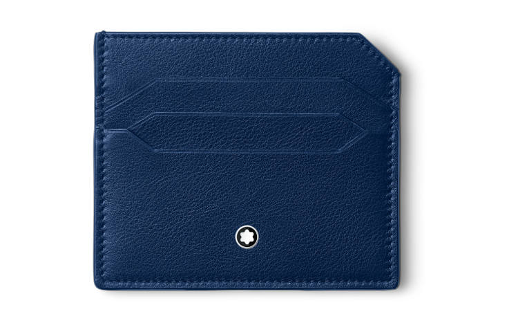 MONTBLANC Meisterstuck Full grain Calf Leather Card Holder Men's Midnight Blue