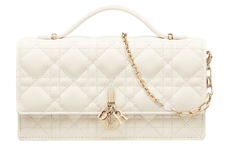 DIOR My Dior Sheepskin Shoulder Bag, Crossbody Bag, Handbag Regular Women's White