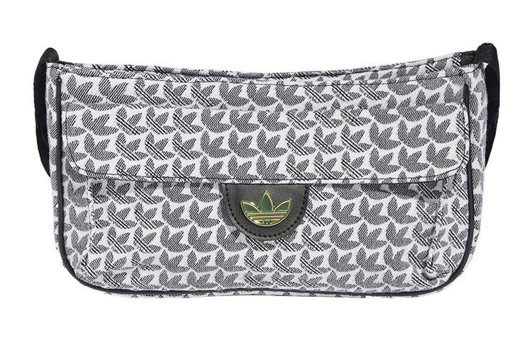 Adidas Originals Trefoil Cotton Shoulder Bag, Crossbody Bag Mini Women's Black White