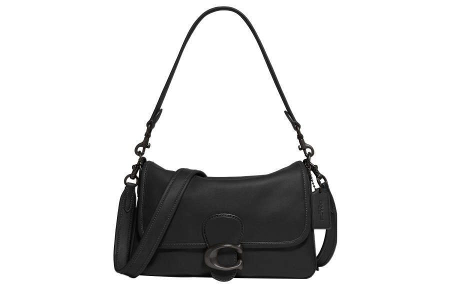 COACH Tabby Leather Crossbody Bag, Shoulder Bag Large Women's Black