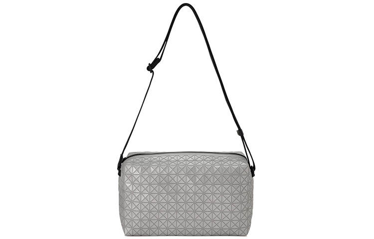 ISSEY MIYAKE Kuro Polyurethane Camera Bag, Shoulder Bag, Crossbody Bag Unisex Silver