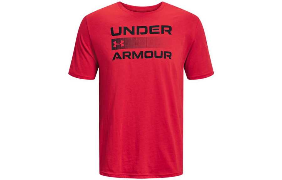 Under Armour Team Issue T Shirts Men's Red Crew Neck Moderate Straight Fit