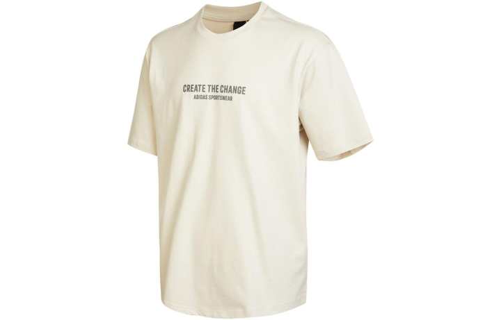Adidas Adidas T Shirts Men's White Crew Neck Moderate Straight Fit