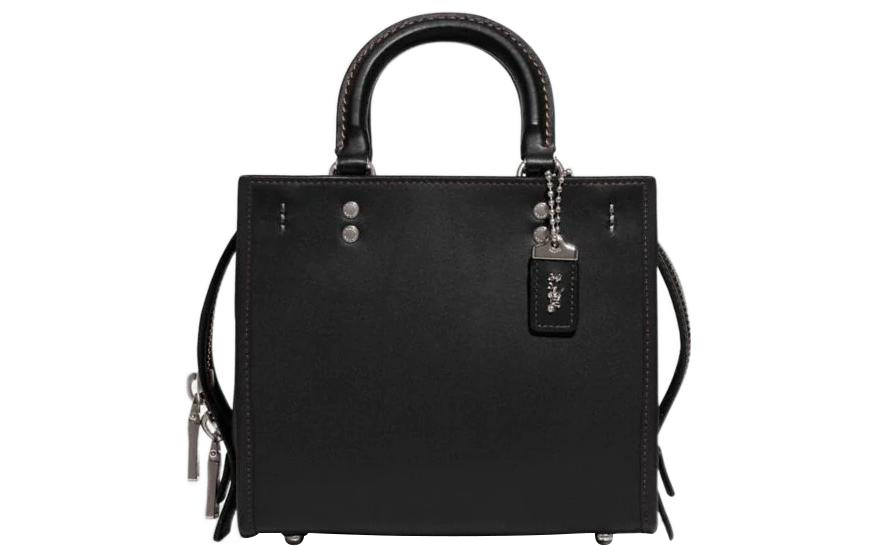 COACH Rogue Leather Shoulder Bag, Crossbody Bag, Handbag Small Women's Black