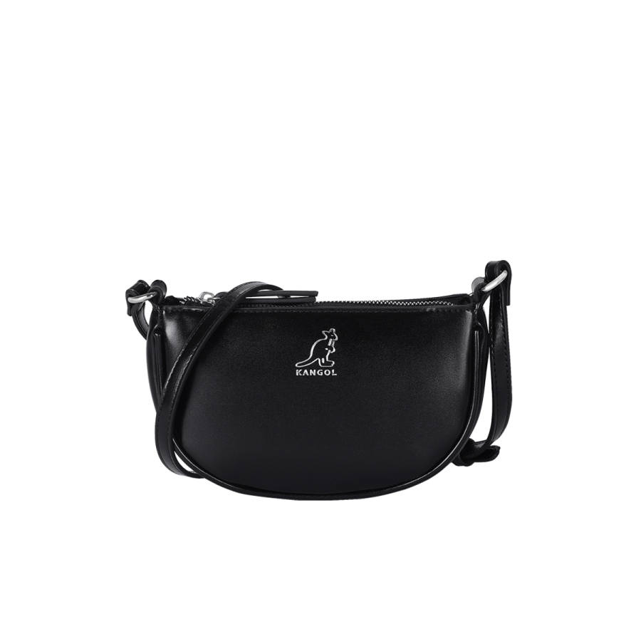 KANGOL Pu Saddle Bag, Crescent Bag, Crossbody Bag Small Women's