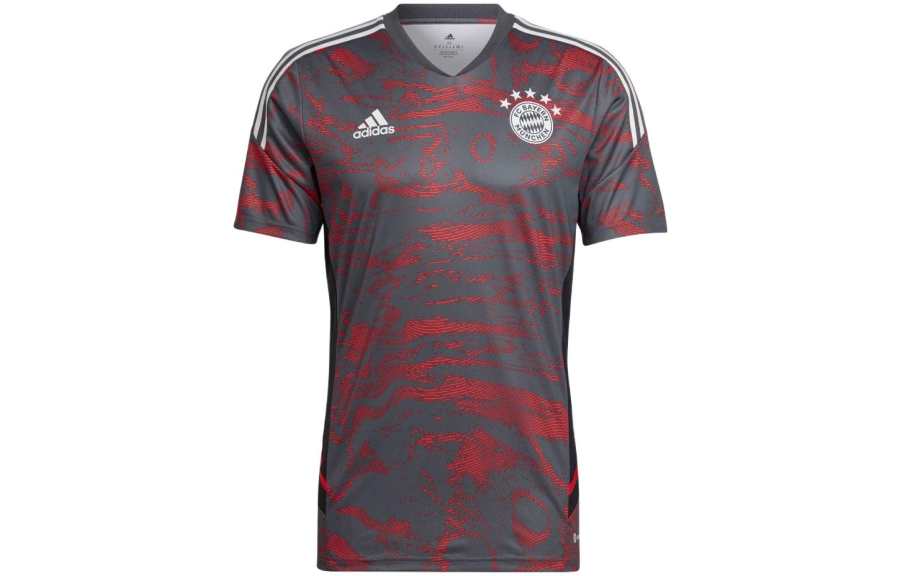 Adidas Adidas T Shirts Men's Dark Gray V Neck Moderate Straight Fit