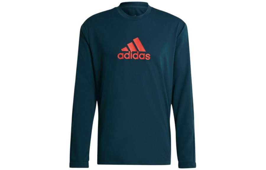 Adidas Adidas T Shirts Men's Green Crew Neck Moderate Straight Fit