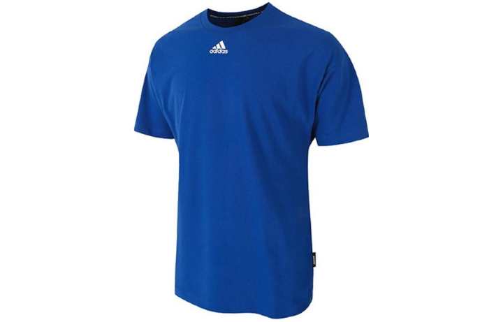 Adidas Adidas T Shirts Men's Blue Crew Neck Moderate Straight Fit