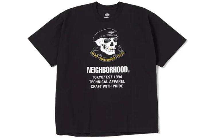 NEIGHBORHOOD X Harley Davidson Cracked Print T Shirt