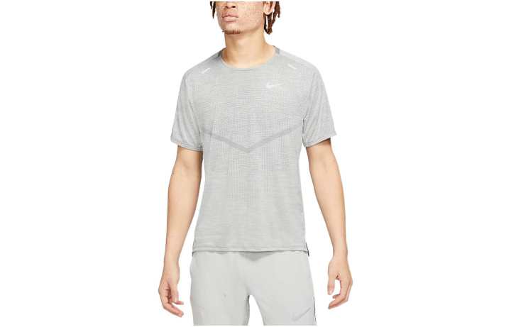 Nike Nike T Shirts Men's Gray Crew Neck Moderate Straight Fit