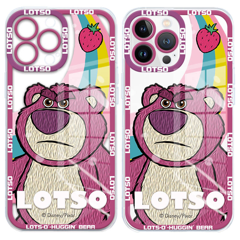 Disney Apple Oil Painting Style Cute Lotso High Transparency Protective Cover