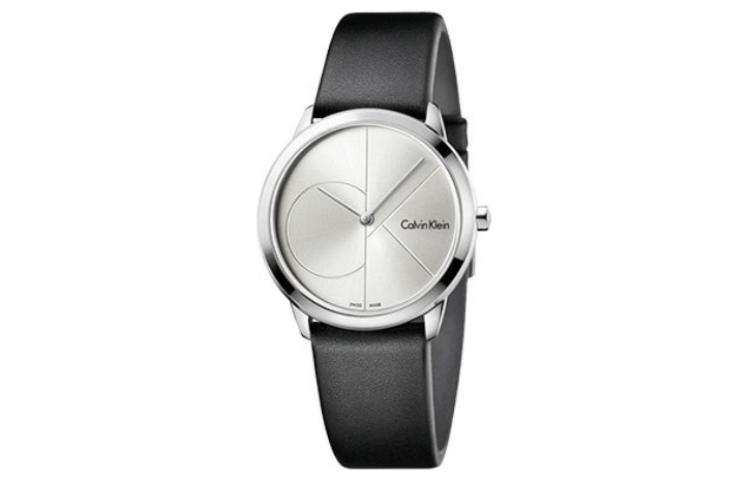 CALVIN KLEIN Wrist Watches Quartz Movement Stainless Steel Leather Strap 35mm White Dial Men's Watches