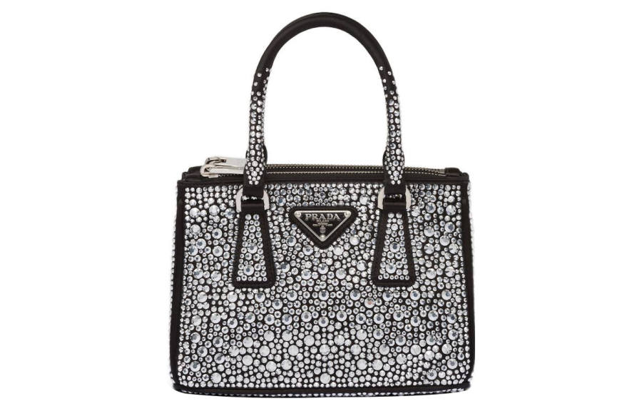 PRADA Galleria Killer Bag Satin Tote Bag, Shopping Bag, Shoulder Bag, Crossbody Bag, Handbag Mini Women's