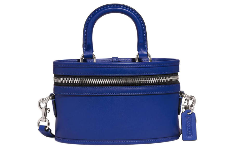COACH Trail Glove Tanned Leather Handbag, Shoulder Bag, Crossbody Bag Small Women's Blue