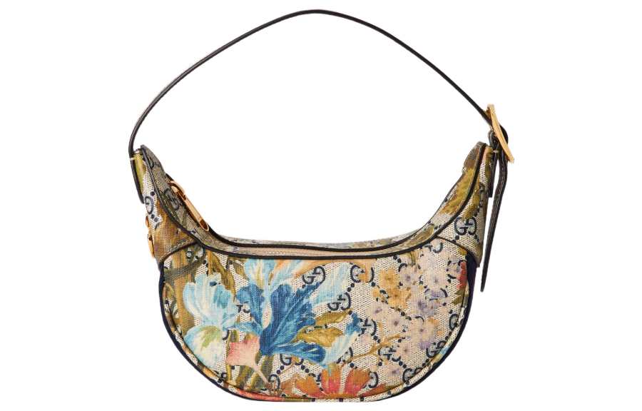 GUCCI Ophidia Canvas With Leather Shoulder Bag, Handbag, Shoulder Bag Women's Multicolor