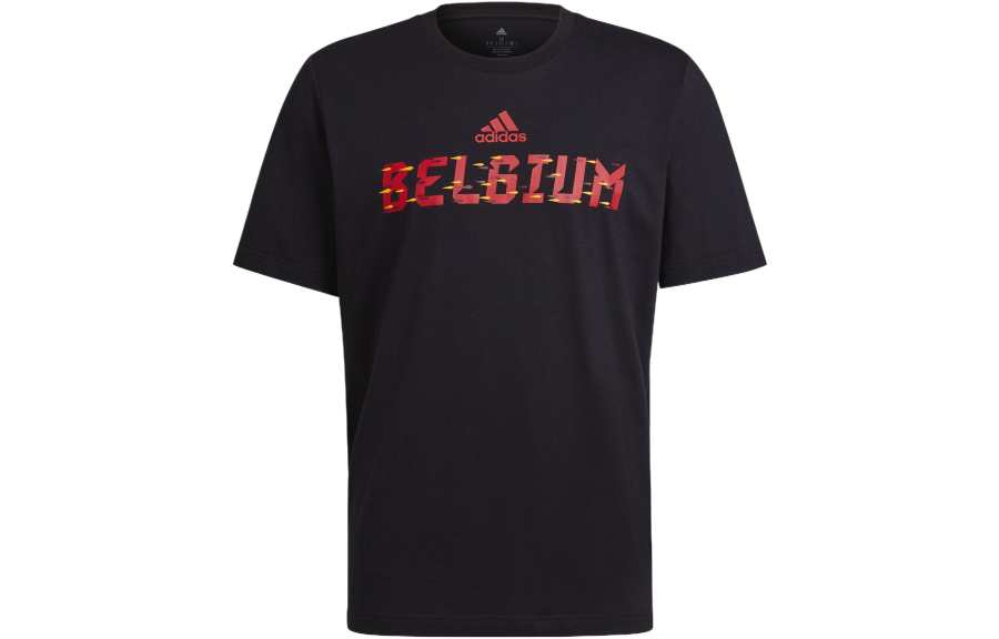Adidas Adidas T Shirts Men's Black Crew Neck Moderate Straight Fit