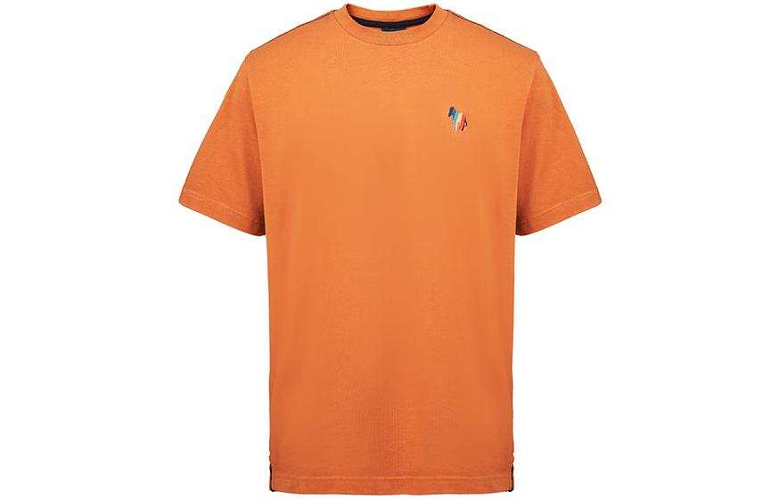 Paul Smith T Shirts Men's Light Rusty Red Crew Neck Moderate Straight Fit