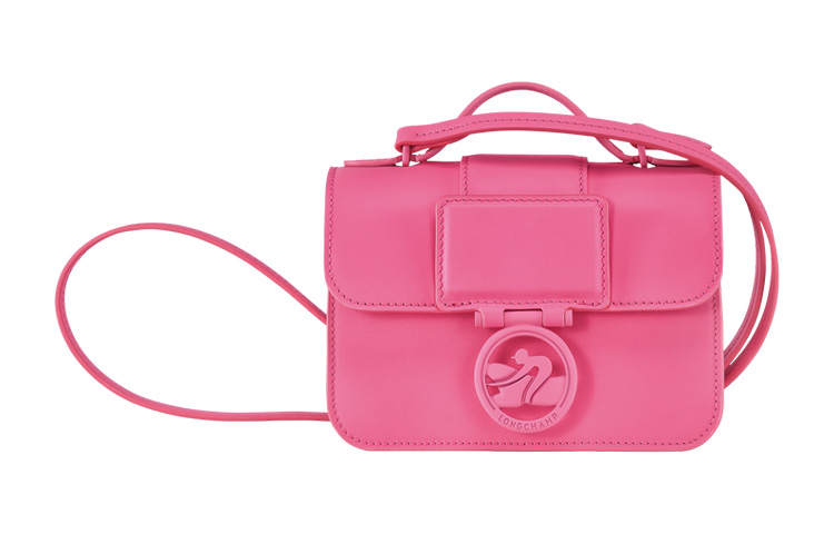 LONGCHAMP Box Trot Calfskin Handbag, Shoulder Bag, Crossbody Bag Mini Women's Fuchsia