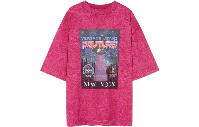 VERSACE JEANS COUTURE FW22 T Shirt Men's Rose Red
