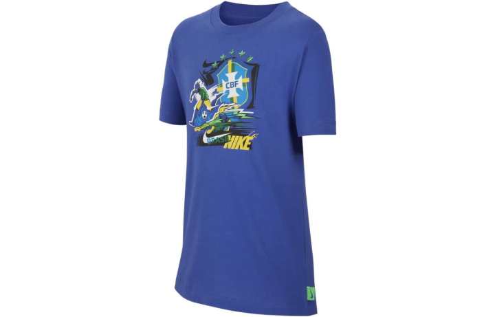 Nike Nike T Shirts Men's Paramount Blue Crew Neck Moderate Straight Fit