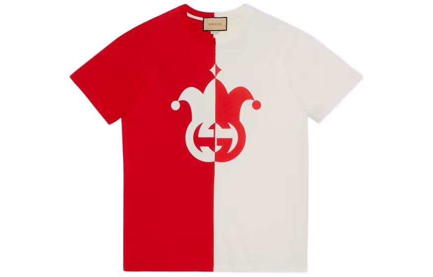 GUCCI Cotton Jersey With Jester Print T Shirt