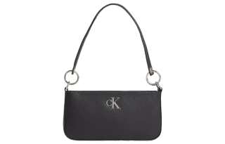 CALVIN KLEIN Blended Material Shoulder Bag Women's Black