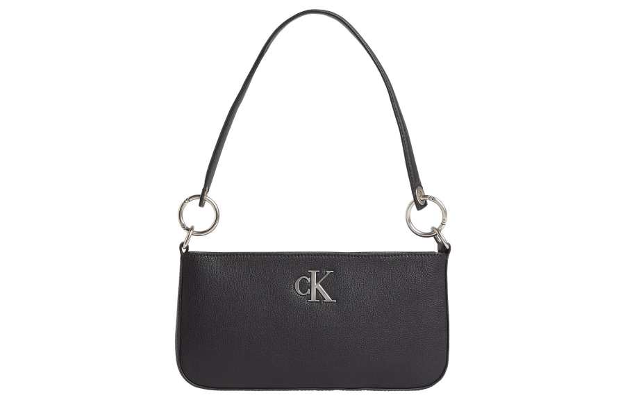 CALVIN KLEIN Blended Material Shoulder Bag Women's Black