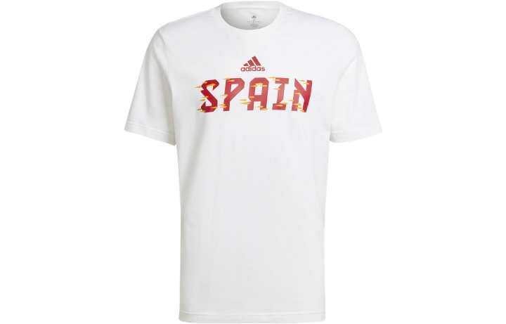 Adidas Adidas T Shirts Men's White Crew Neck Moderate Straight Fit