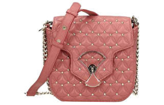 BVLGARI Cow Leather Shoulder Bag, Crossbody Bag Mini Women's Pink
