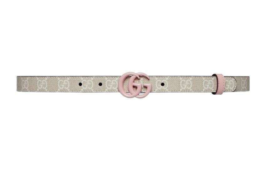 GUCCI GUCCI Canvas Leather Belts Women's Width 2cm