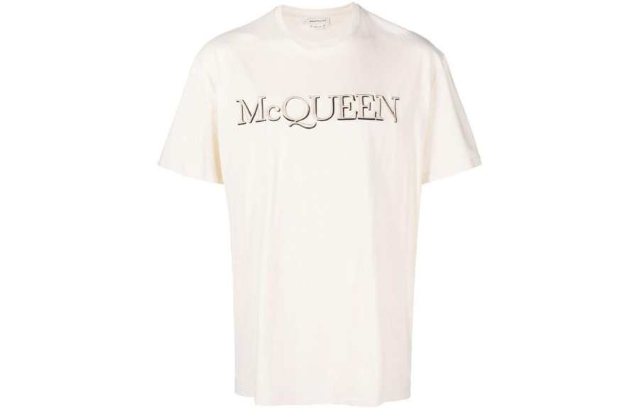 Alexander McQueen 【Replicated_PMPrevious Season】embroidered logo T-shirt