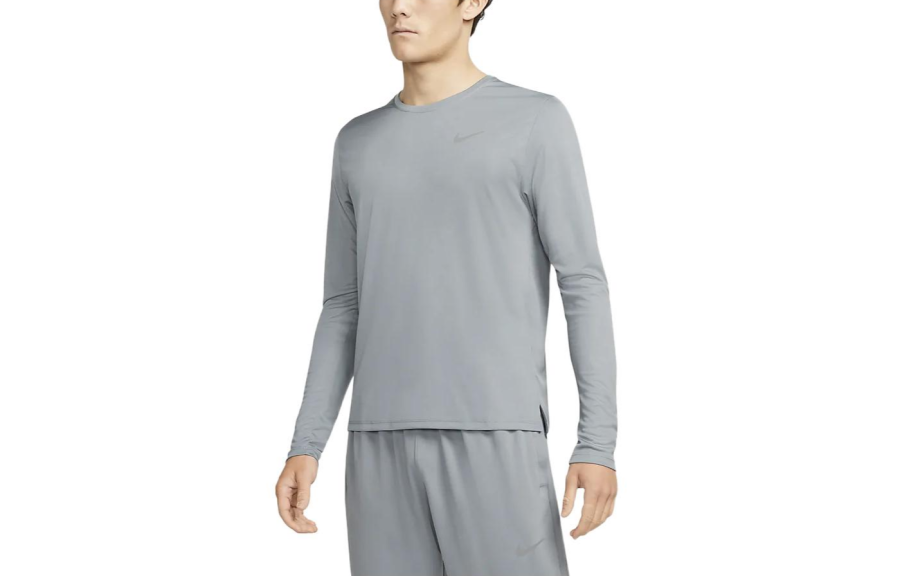 Nike Nike T Shirts Men's Smoke Gray Crew Neck Moderate Straight Fit