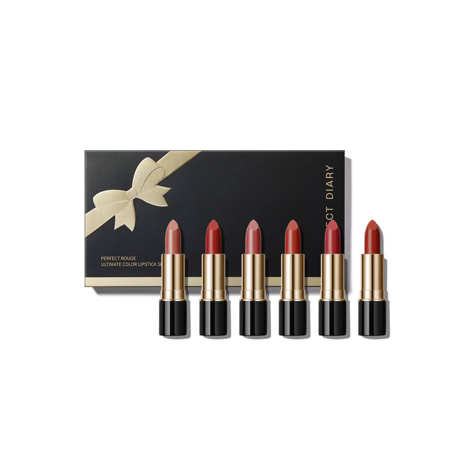 PERFECT DIARY PERFECT DIARY Mini Black Diamond Lipstick Set Easy to Blend Natural Long Lasting Complexion Correcting Skin Tone