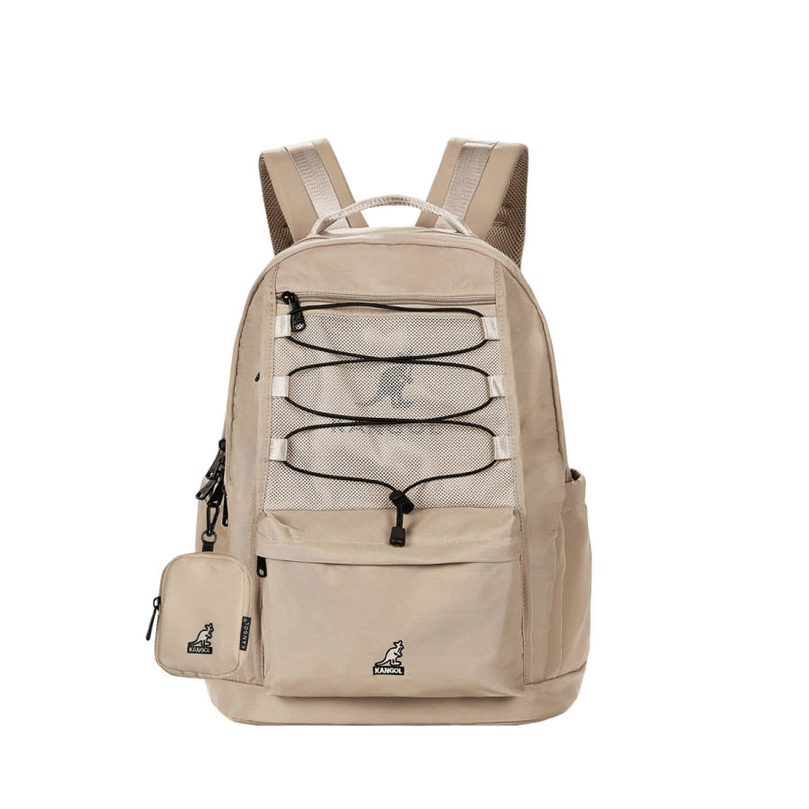 KANGOL KANGOL Nylon Students Commute Backpack Large Unisex Khaki/Black