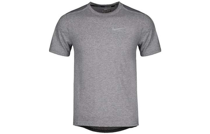 Nike Nike T Shirts Men's Gray Crew Neck Moderate Straight Fit