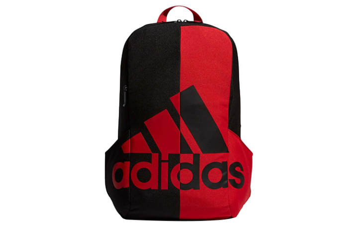 Adidas Adidas Recycled Polyester Plain Weave Fabric Backpack Unisex Black/Red
