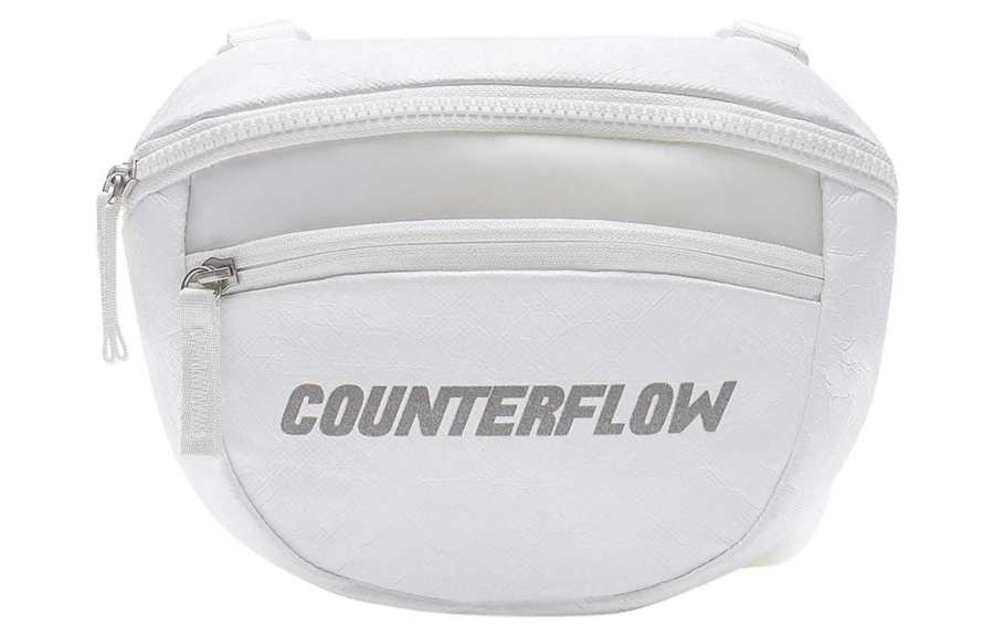 Li-Ning Li Ning Sports Life Collection Polyethylene Shoulder Bag, Crossbody Bag Regular Unisex White