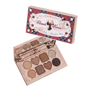 Flower Knows Chocolates Store 8 Colors Eye Shadows Easy to Blend Shimmer Natural Matte Smudge Proof Pearlescent