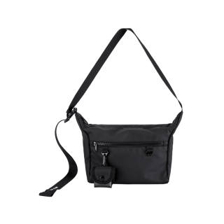BAGSMART Nylon Fabric Bag, Shoulder Bag, Crossbody Bag Regular Unisex Black
