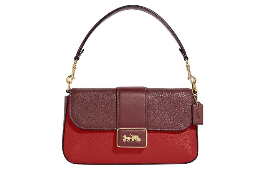 COACH Grace Leather Shoulder Bag, Crossbody Bag, Handbag Mini Women's Red