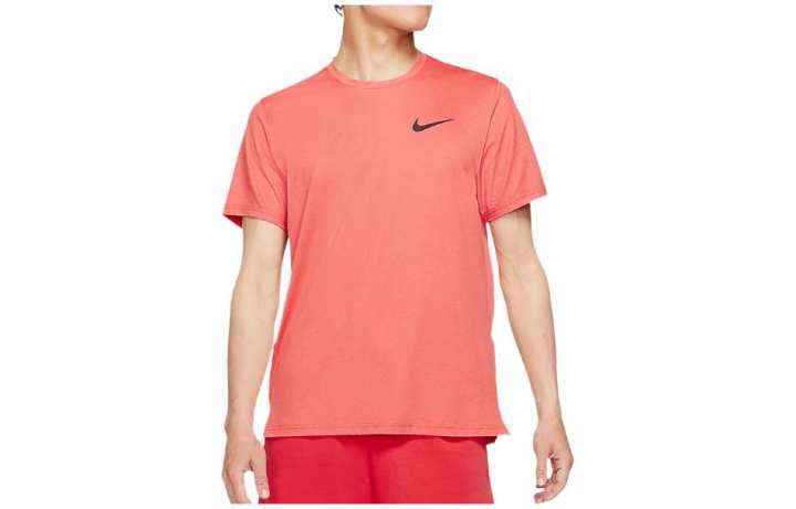 Nike Nike T Shirts Men's Red Crew Neck Moderate Straight Fit