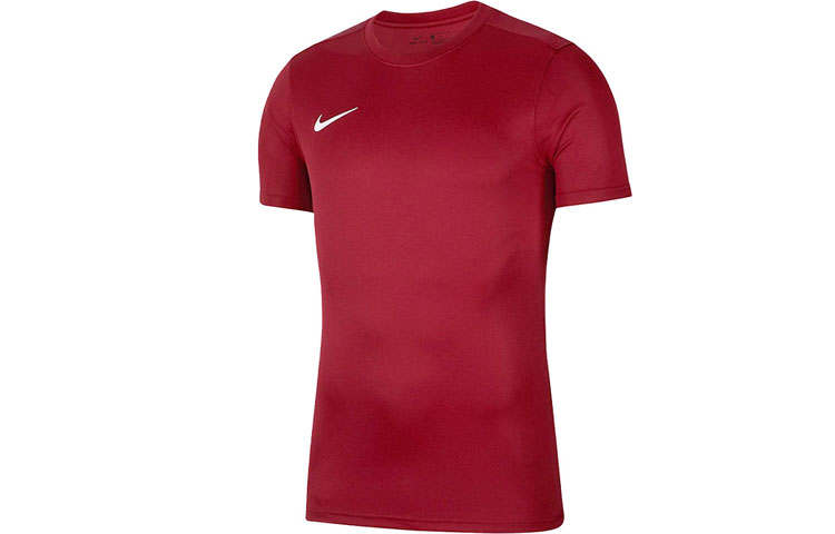 Nike Nike Dri Fit T Shirts Men's Red Crew Neck Moderate Straight Fit