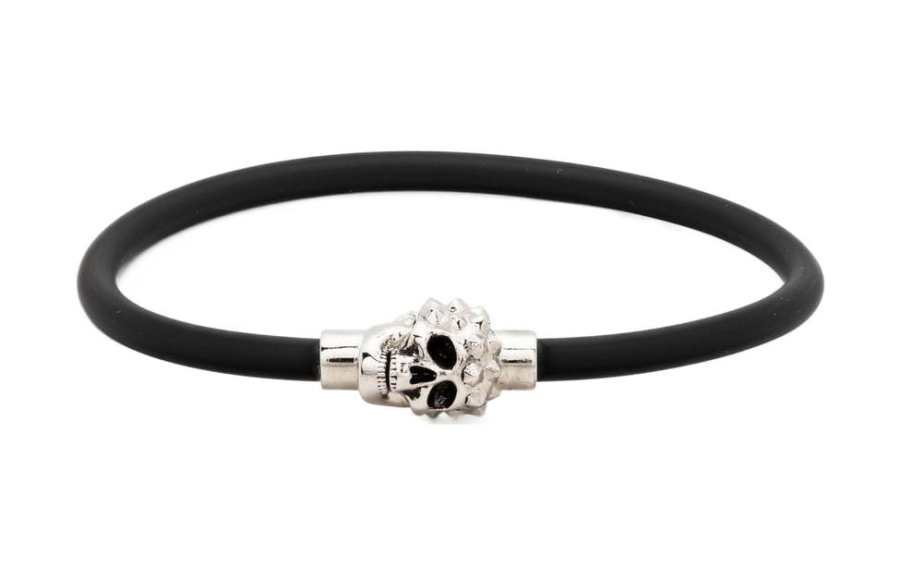 Alexander McQueen Alexander McQueen Skull Charm Cord Bracelet