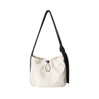 BAGSMART Canvas Bag, Shoulder Bag Medium Unisex Ecru