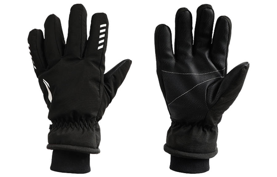 Li-Ning Li Ning Winter Cycling Fleece Lined Windproof Cold Resistant Touchscreen Sports Glove Unisex Black